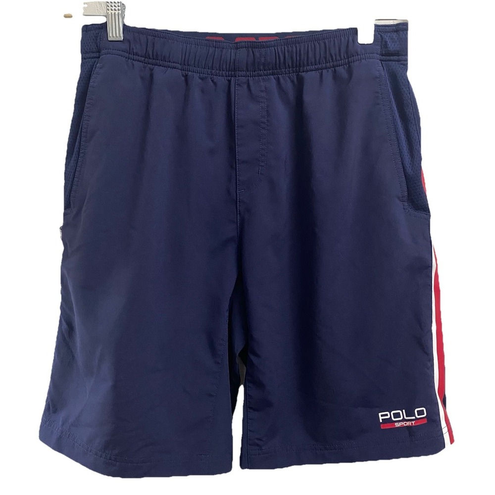 Polo Ralph Lauren Men's Shorts Swim shorts Lined Navy Blue Sz.M L=20,W=32,R=11"